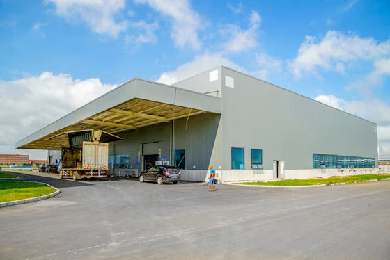 Hızlı Kurulum Prefab Metal Depo Sandviç Panel Çatı Kaplama ile Rüzgar Direnci