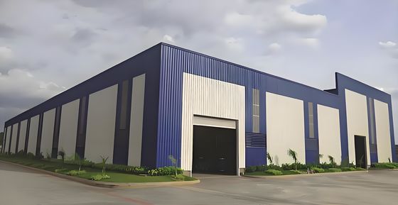 Özelleştirilebilir Ticari Çelik Çerçeve Bina Metal Hangar Bina Kaydırma Kapısı ile