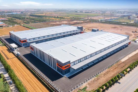 Endüstriyel Depo Atölyesi Fabrika Binaları İçin Hazırdan Yapılmış Çelik Yapı