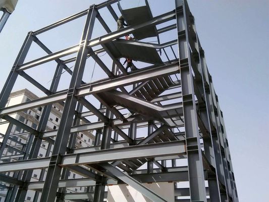 3-5 Katlı Prefabrik Çelik Çerçeve Depo Ofisler Alışveriş Merkezi Ticari Binalar