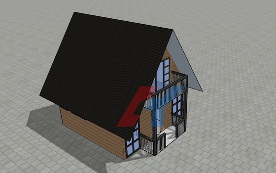 Lüks modern villa 6x6m 36 metrekare 2 katlı prefabrik çelik ev kabini