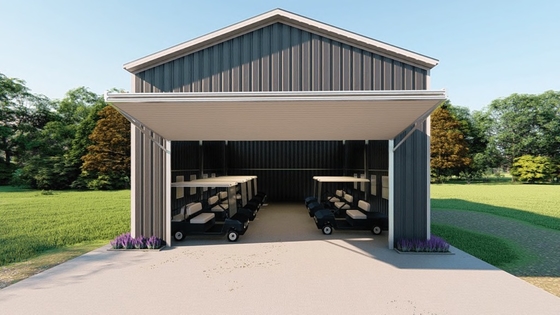 Çin Özel Prefabrik Çelik Yapı Golf Arabası Garaj Barınak Çelik Yapı Garajı