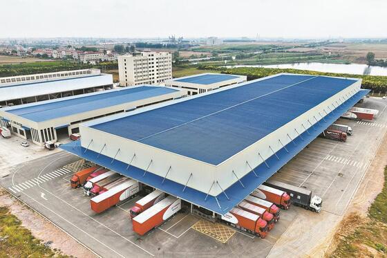 Q355 Logistik Merkezi için Çelik Prefab depo binası