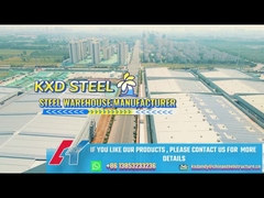 Endüstriyel Yüksek Yüksek Çelik Bina İnşaatı Deprem Karşıtı Ön Yapılandırılmış Depo Binaları